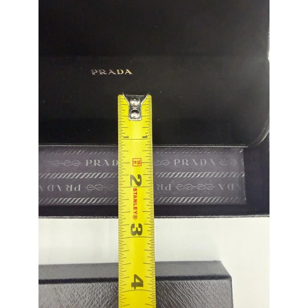 Prada Eyeglasses Sunglasses Case Box Cloth Authentic Black Luxury Set Italy